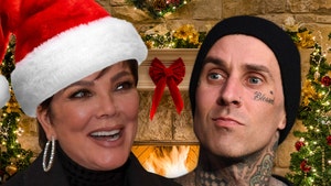 Kris Jenner Sings 'Jingle Bells' With Travis Barker On Drums