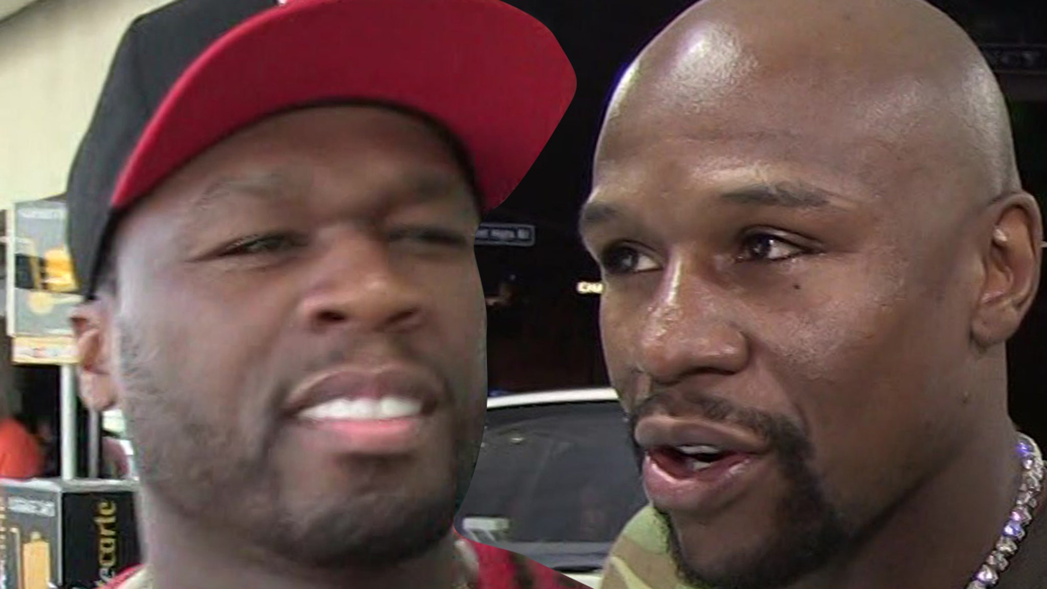 Floyd Mayweather trades blows with T.I. as 50 Cent mocks boxing