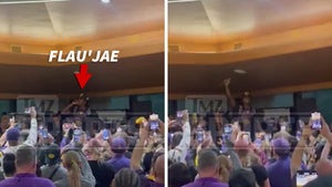 LSU Star Flau'Jae Johnson Raps In Front Of Fans After NCAA Title Win