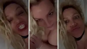 Britney Spears hace caras de pez y presume sus pechos en un nuevo y extraño video de Instagram