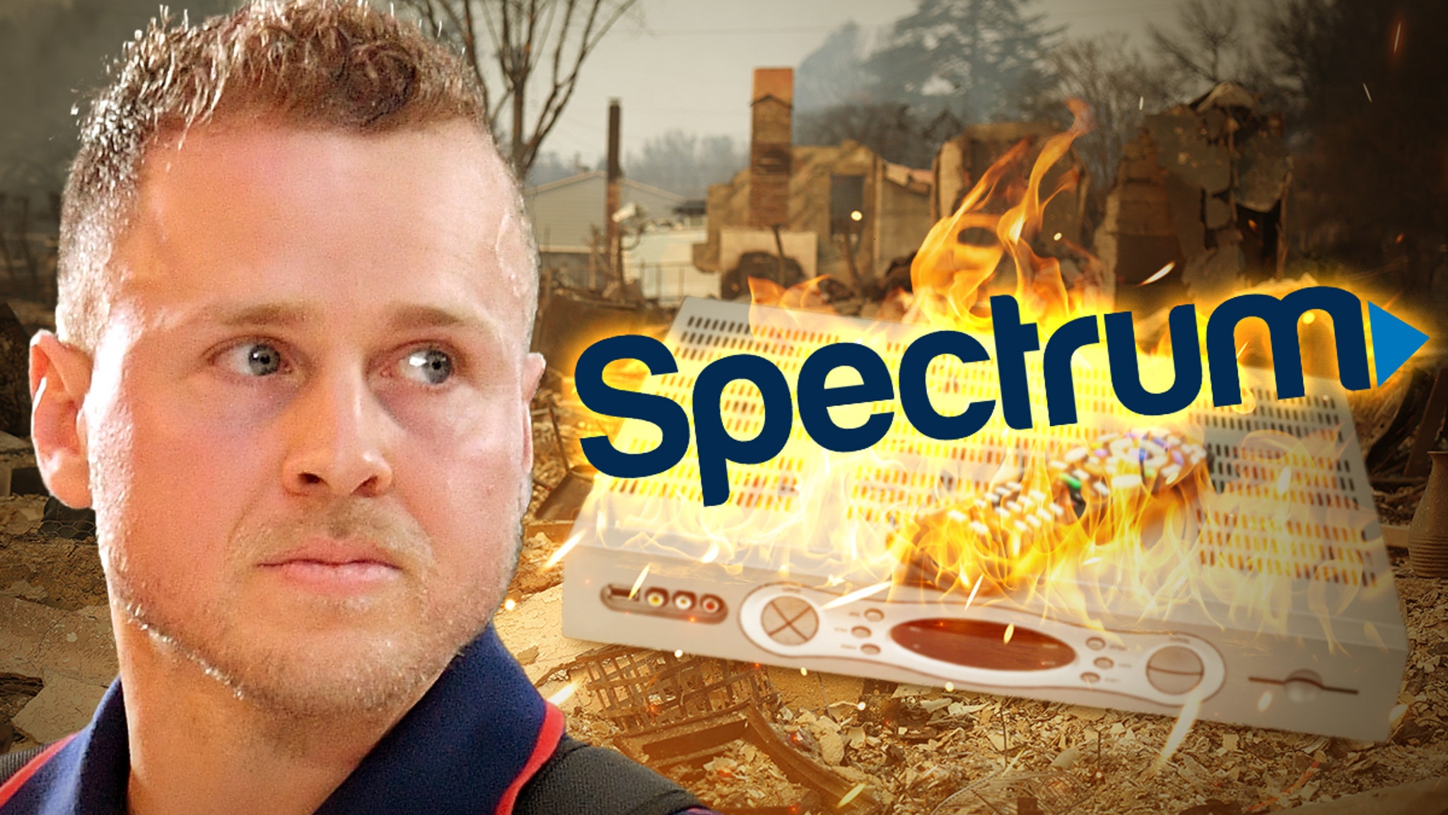 Spencer Pratt diminta oleh Spectrum untuk mengembalikan kotak kabel setelah rumah terbakar