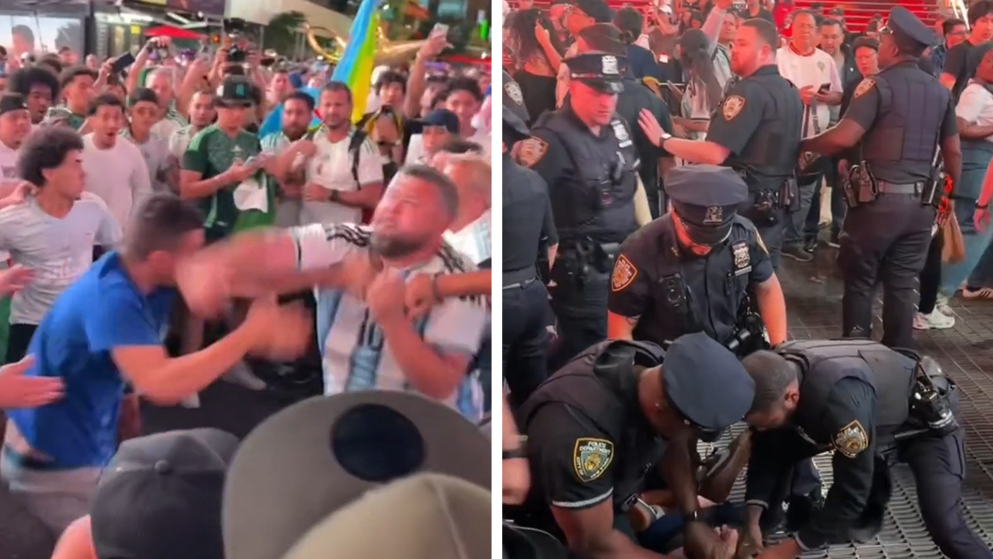 Argentina and Algeria Fans Brawl In Times Square Ahead of…