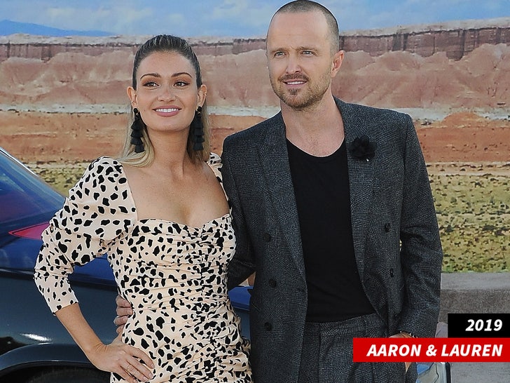 Aaron Paul and wife Lauren Parsekian