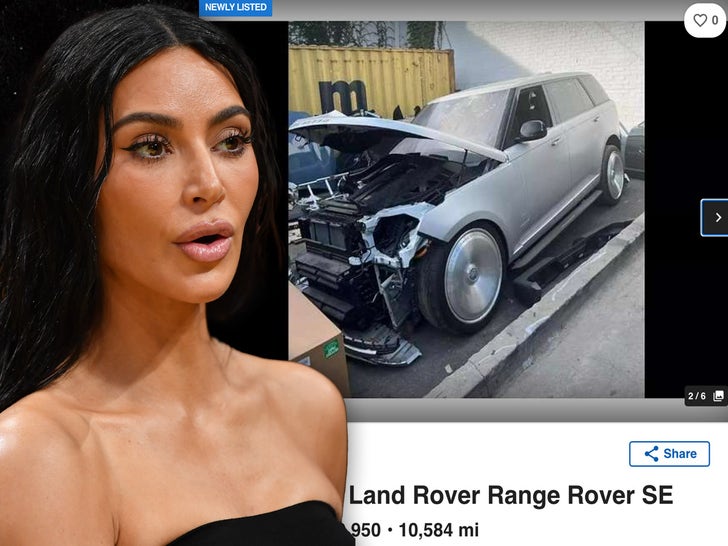 Kim Kardashian's Crashed Range Rover