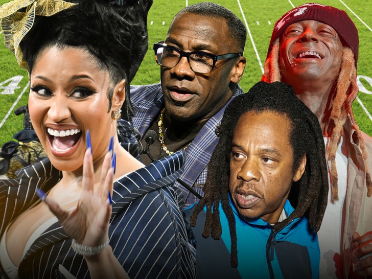 nicki minaj lil wayne jay z and shannon sharpe getty 1
