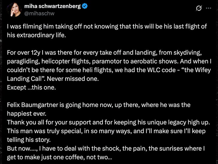 miha schwartzenberg Felix Baumgartner  tweet x sub