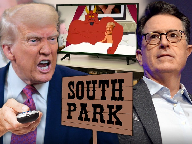 Donald Trump Stephen Colbert Main Getty Comedy Central Composite 3