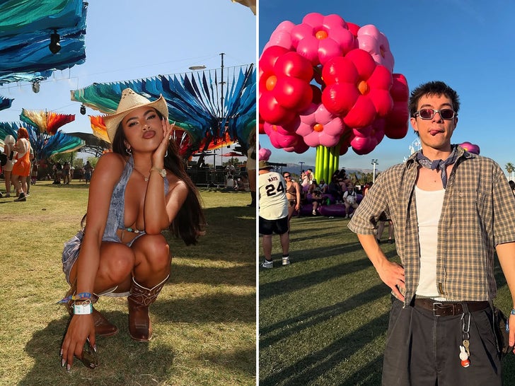 Celebs Posing At Fun Photo-Ops During Coachella