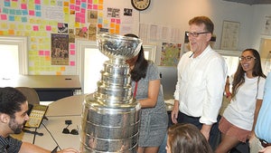 Washington Capitals Staffer Brings Stanley Cup to Capital Gazette Office
