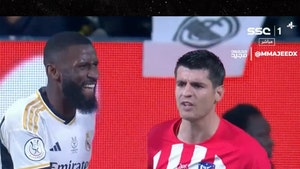 Soccer Star Rudiger Gives Ex Teammate Morata Purple Nurple During Match