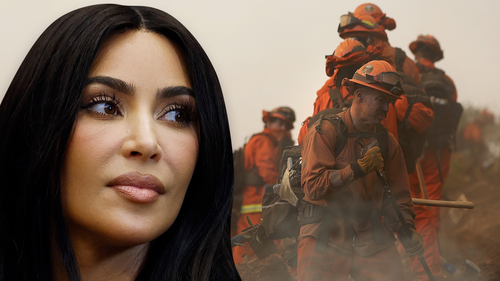 Kim Kardashian Calls For Firefighter Inmates to Receive Higher Wages