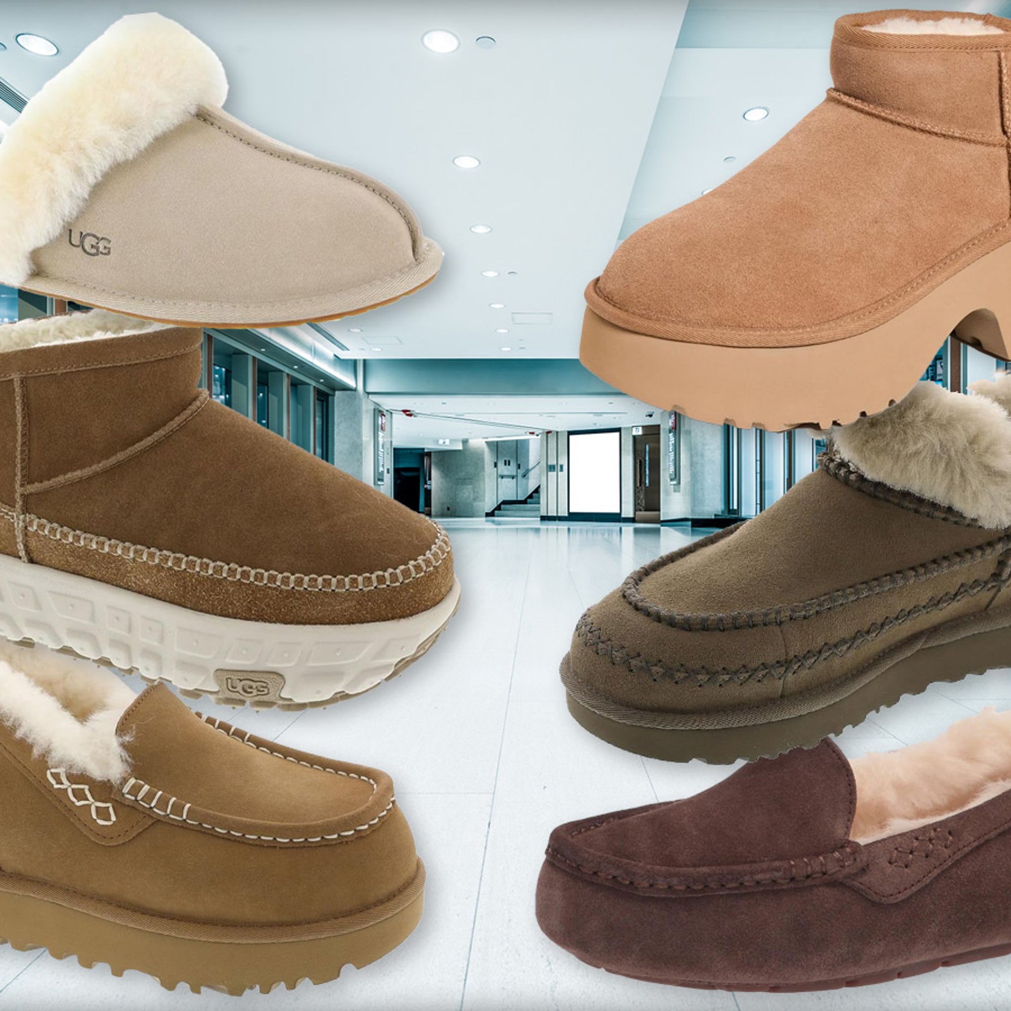 UGGシルバー ローファー　24cm24.5cm 楽天市場】UGG（靴サイズ（cm）24.5）（ローファー｜レディース