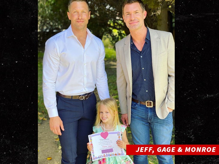 Jeff Lewis and Gage Edward with daughter Monroe