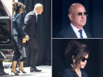 jeff bezos lauren sanchez funeral launch backgrid