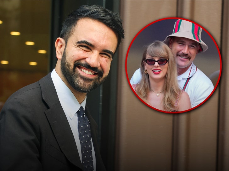 Zohran Mandani travis kelce taylor swift getty 1