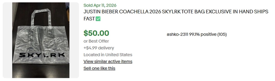 Justin Bieber Ebay Merch 3