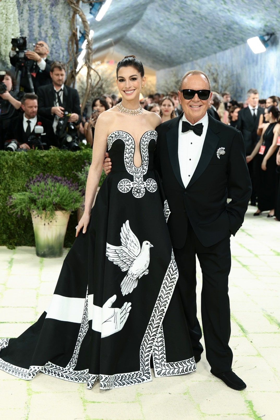 Anne Hathaway and Michael Kors