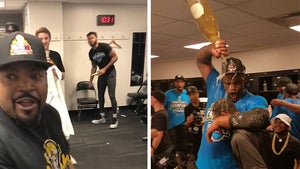 Ice Cube Sprays Champagne, Turns Up After BIG3 Championship