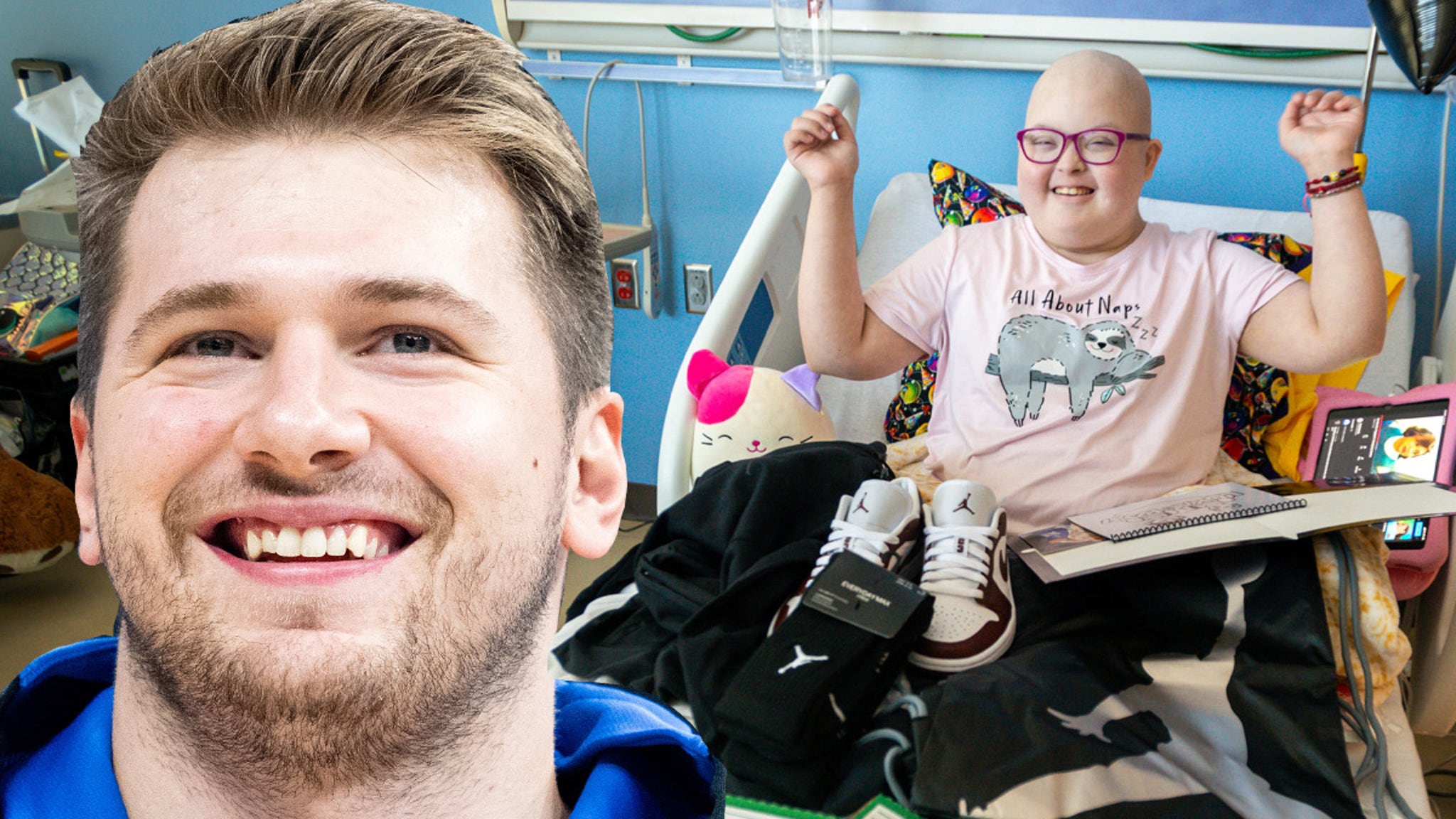 Luka Doncic Gifts Jordan Sneakers, Pizza To Children At Local Hospitals