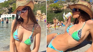Emily Ratajkowski Hits The Beach In Spain