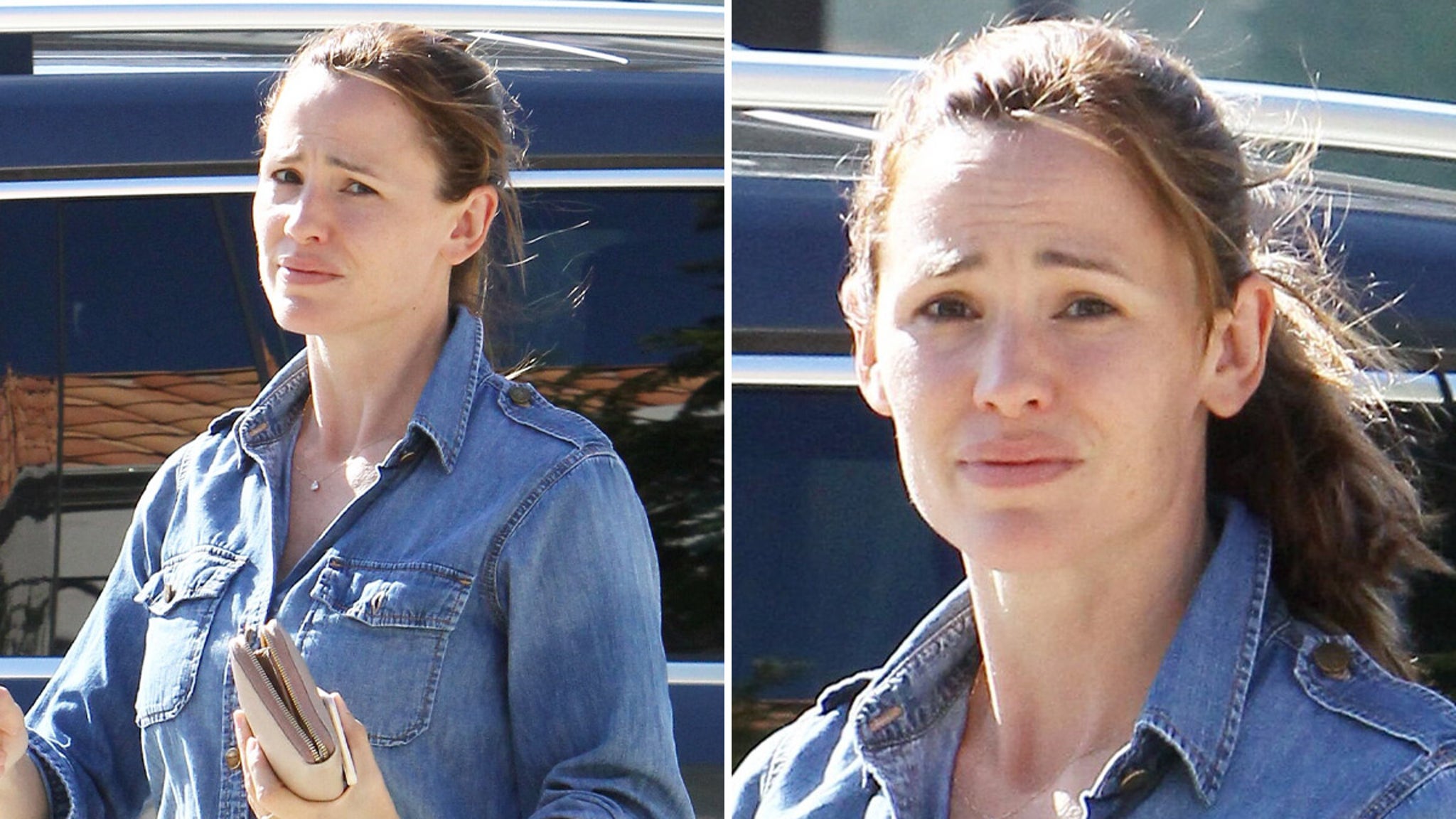 Jennifer Garner Appears Emotional Visiting Ruins of Burned Down Church