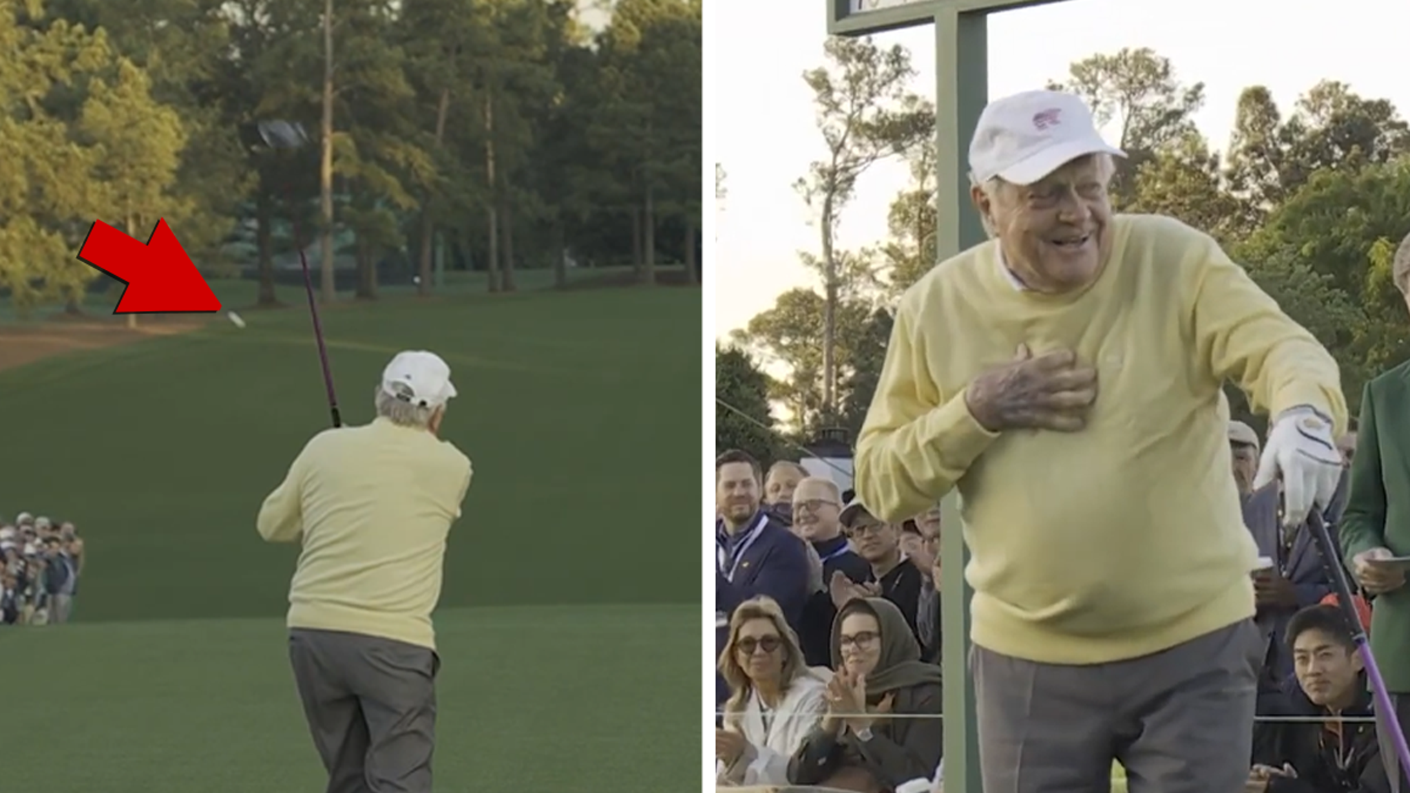 Jack Nicklaus&rsquo; Ceremonial Masters Tee Shot Lands In Trees