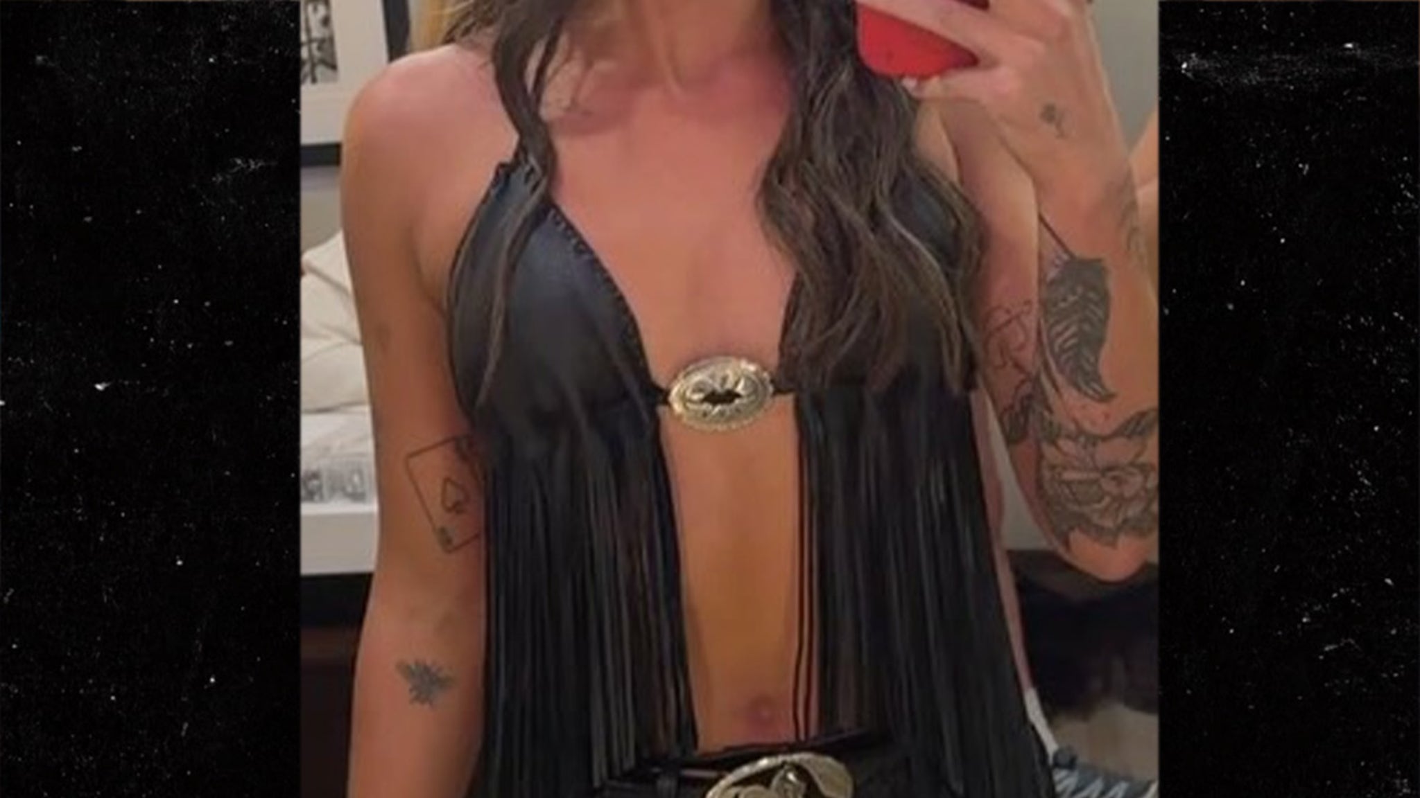 Guess The Cowgirl Showing off Her Chest!