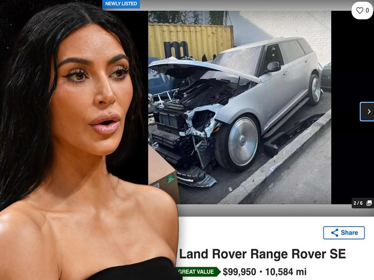Kim Kardashian's Crashed Range Rover