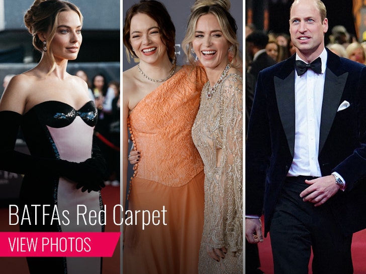 Margot Robbie, Emma Stone, Emily Blunt and Prince William at BAFTAs