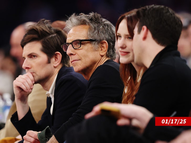 Ben Stiller Adam Scott Knicks Sub Getty