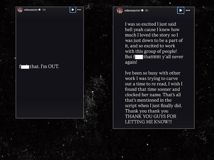Kontrowersje dotyczące castingu Odessa A'Zion – jej historie na Instagramie