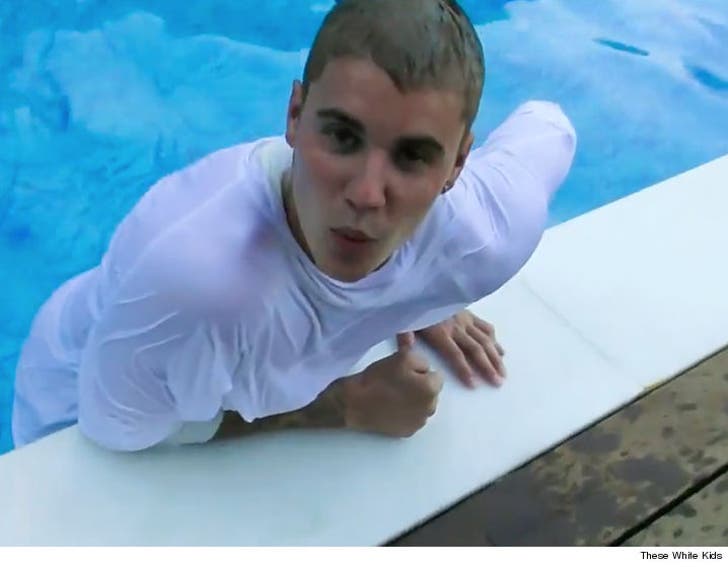 Justin Bieber -- We Did 'Michael Phelps' at My Pool :: 0804-justin-bieber-michael-phelps-video-3