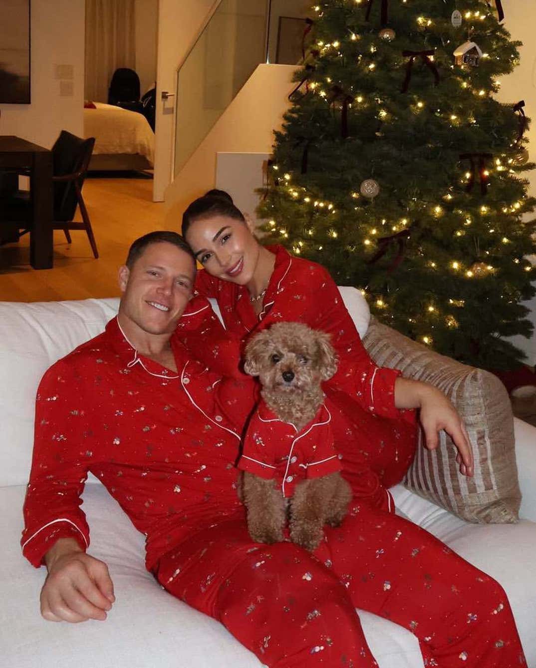 Olivia Culpo and Christian McCaffrey