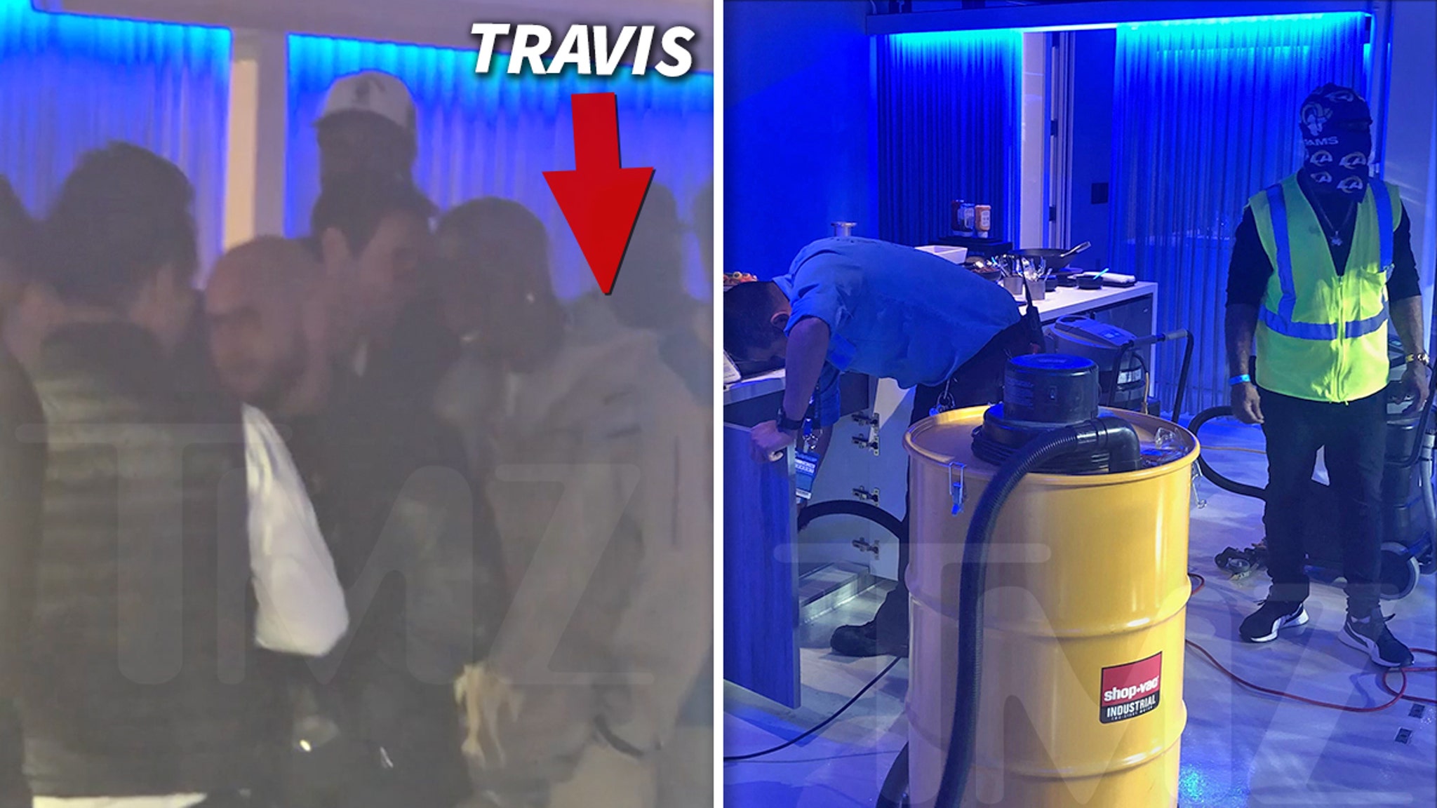 Travis Scott Attends Rams Game, Sewage Pipe Bursts Next to His Suite - TMZ