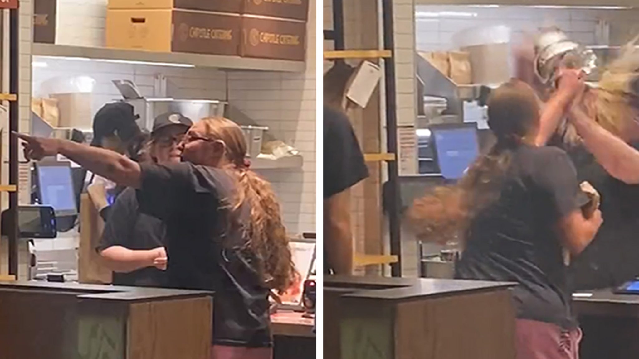 Angry Chipotle Customer Throws Burrito Bowl at Employee in Heated Video