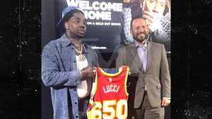 YFN Lucci with Atlanta Hawks custom jersey