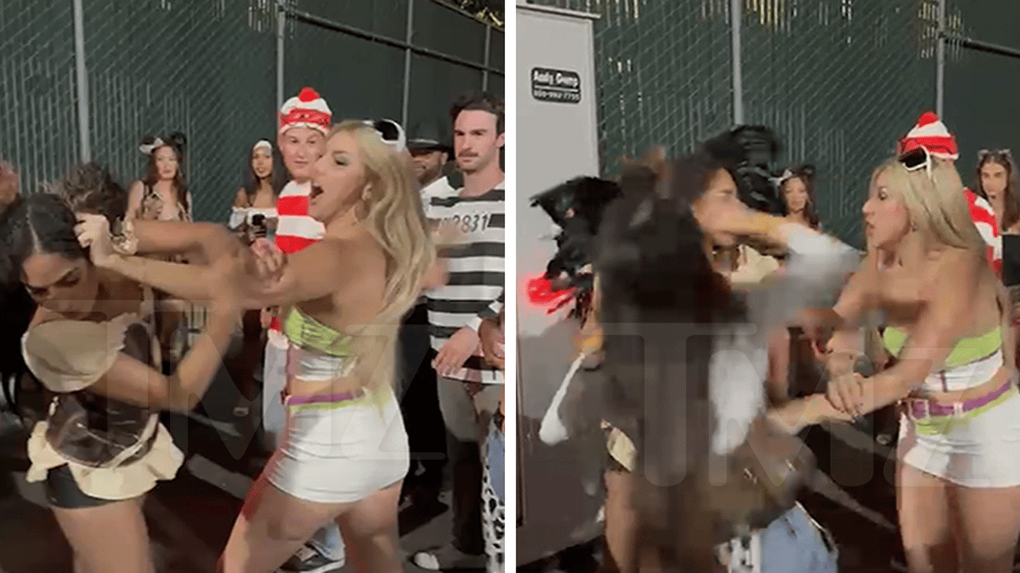 Sexy Women In Costumes Get Into Vicious Catfight At Halloween Party, Watch The Video Sexy Women In Costumes Get Into Vicious Catfight At Halloween Party, Watch The Video