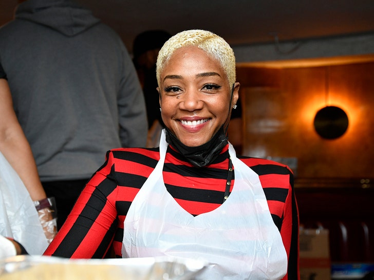 Tiffany Haddish Serves Thanksgiving Meals and laughs in LA