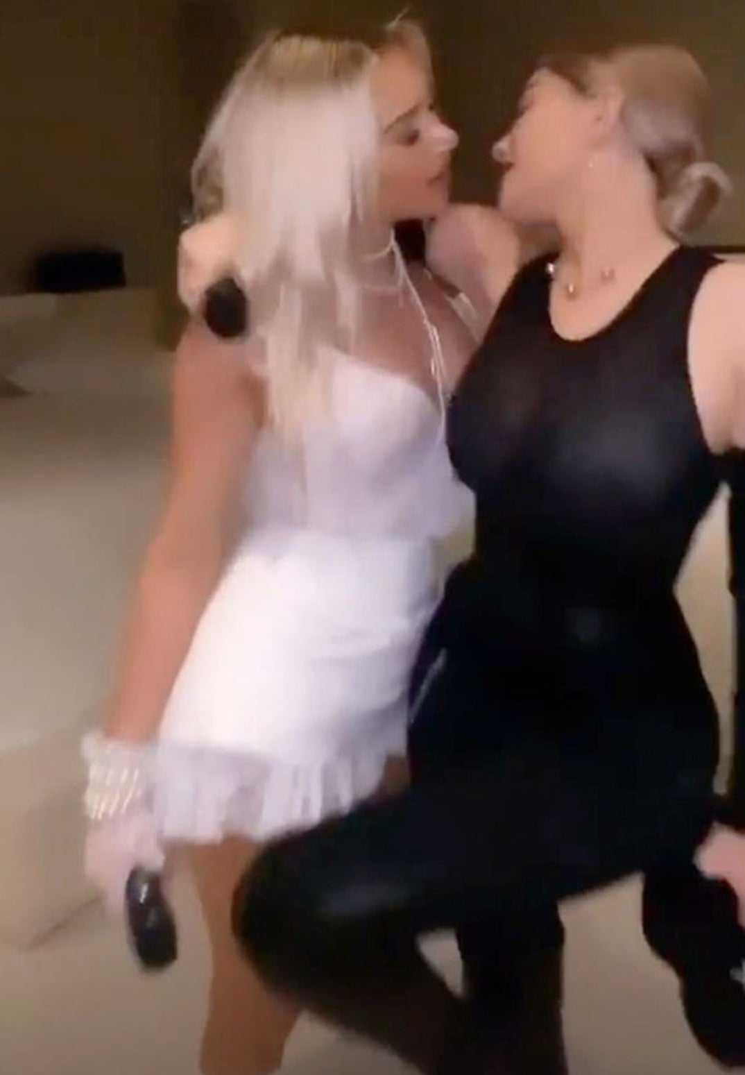 Kylie Jenner and Stassie Karanikolaou as Britney Spears and Madonna