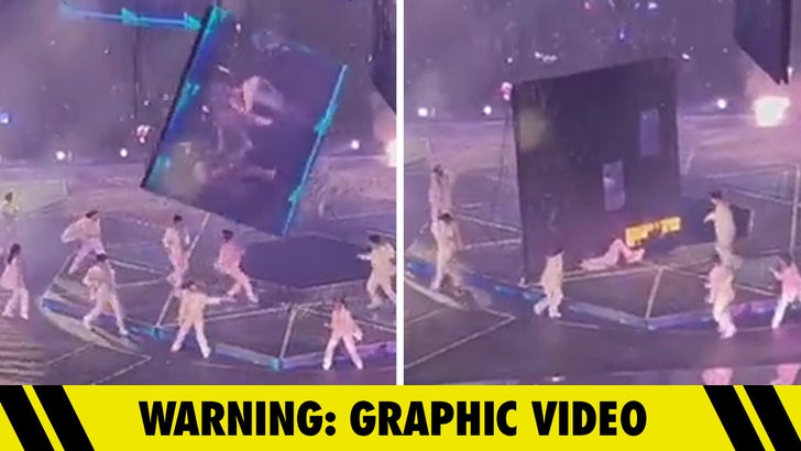 Video Monitor Hong Kong'da Konser Sırasında Düştü ve Dansçıyı Ezdi