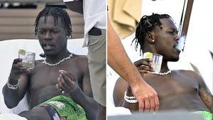 Jazz Chisholm Jr Smoking On The Beach In Miami Shirtless