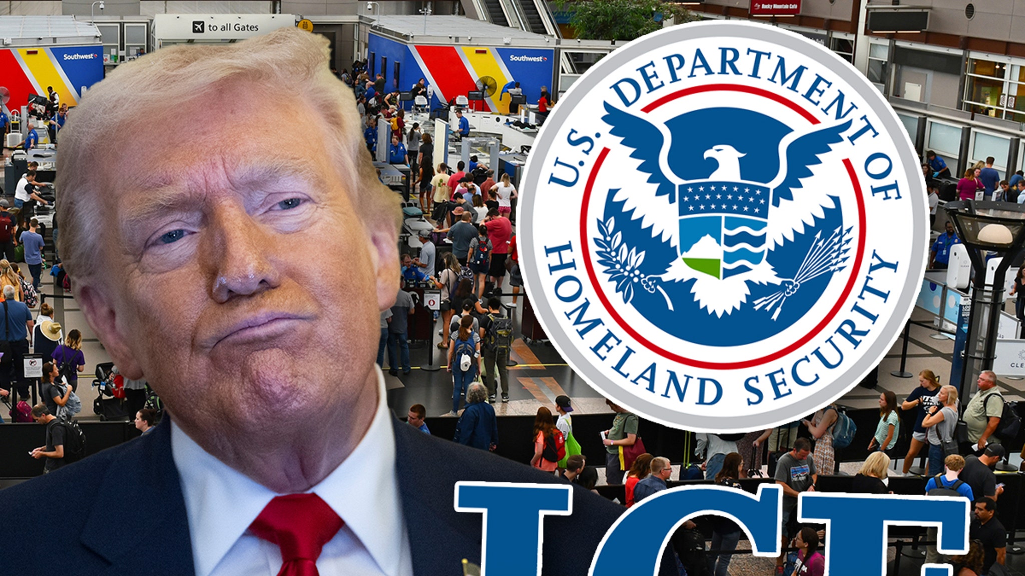 Donald Trump schickt ICE-Agenten zu Flughäfen, um TSA zu unterstützen