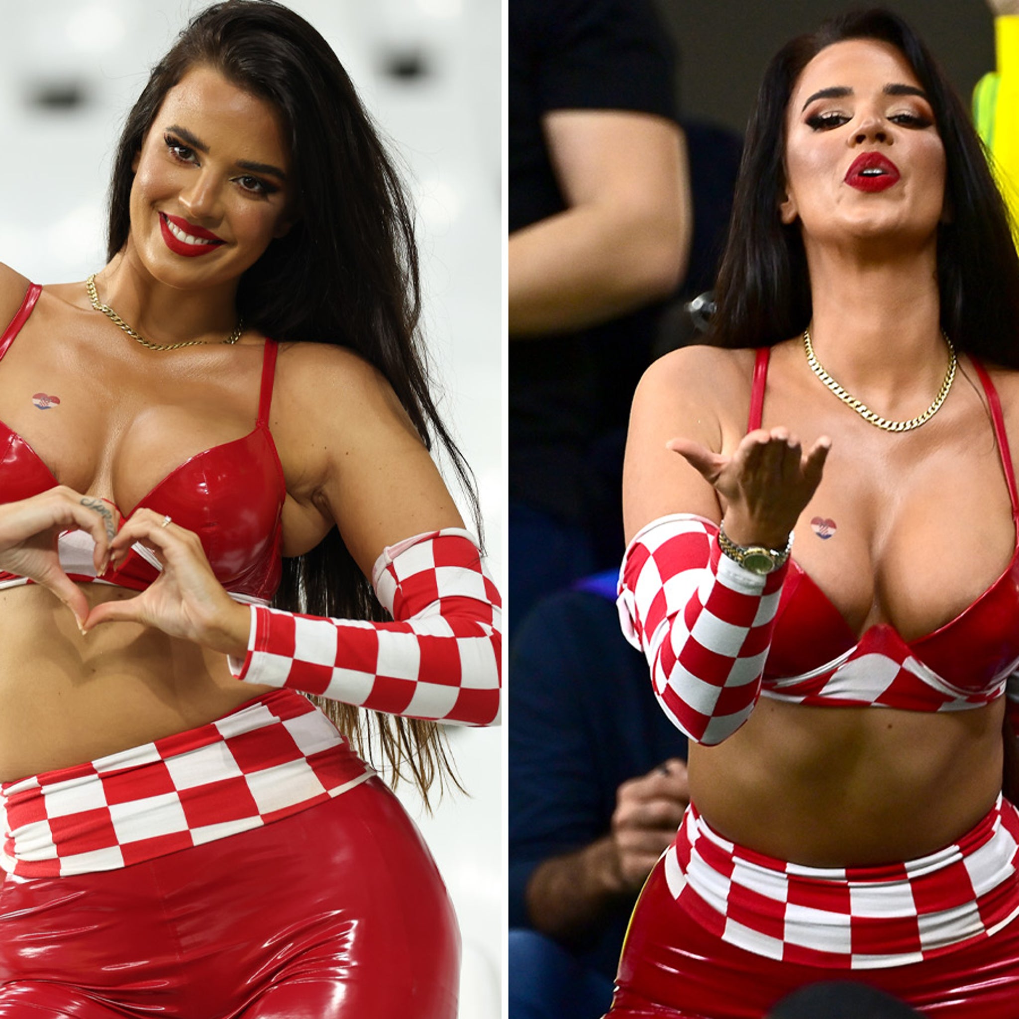 Model Ivana Knoll Celebrates Croatias Huge World Cup Win In Sexy Outfit photo