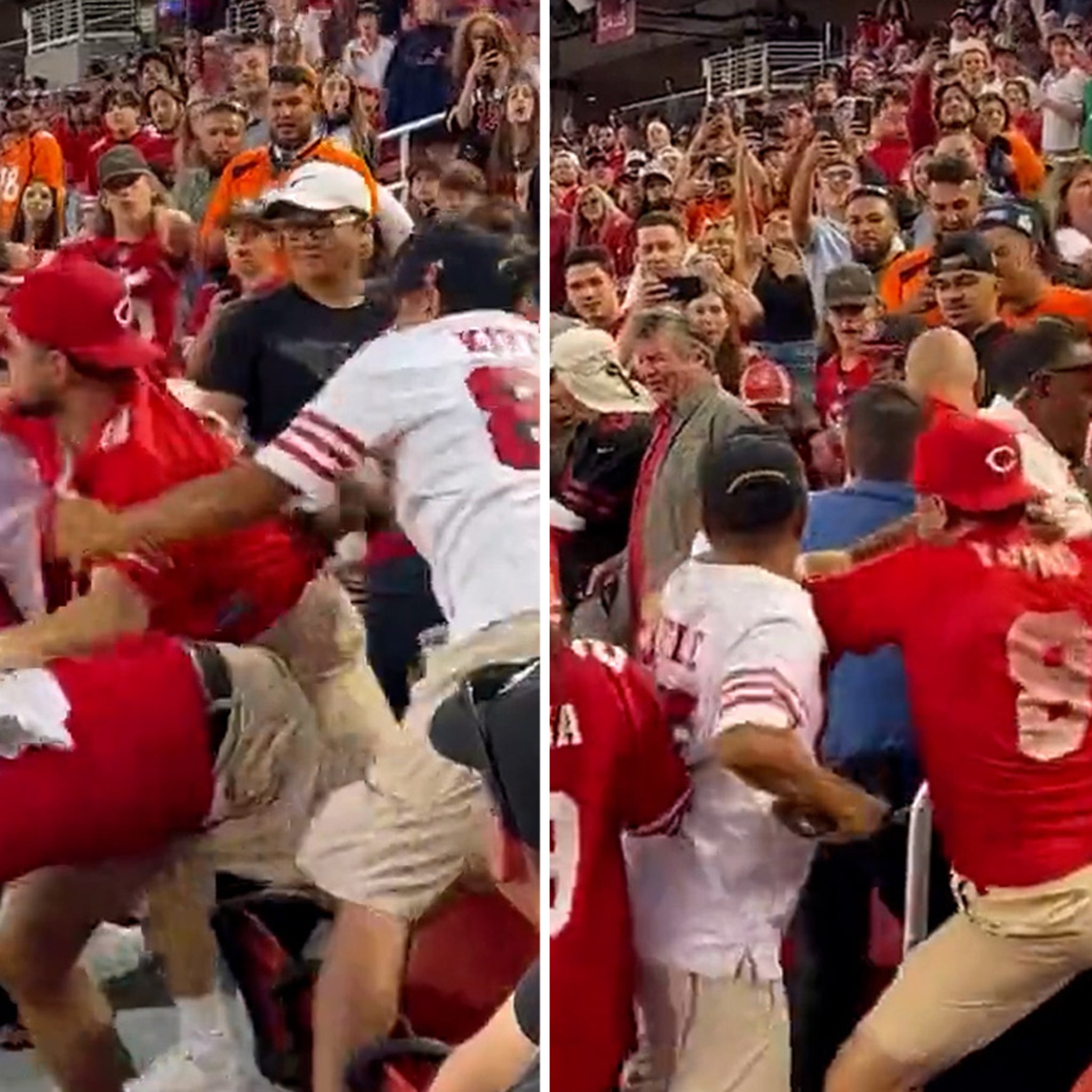 WATCH: Massive fight breaks out between 49ers fans during preseason game  against Broncos