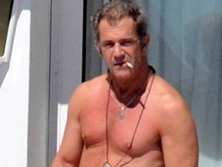 Mel Gibson. let it all hang out in Cannes today