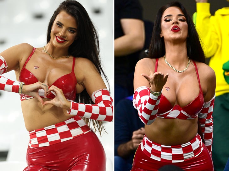 Model Ivana Knoll Celebrates Croatia's Huge World Cup Win In Sexy Outfit