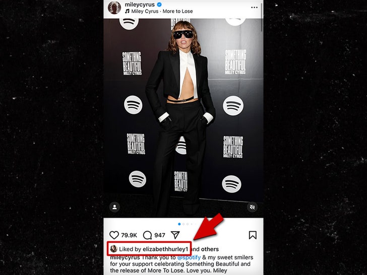 miley cyrus elizabeth hurley like instagram sub arrow
