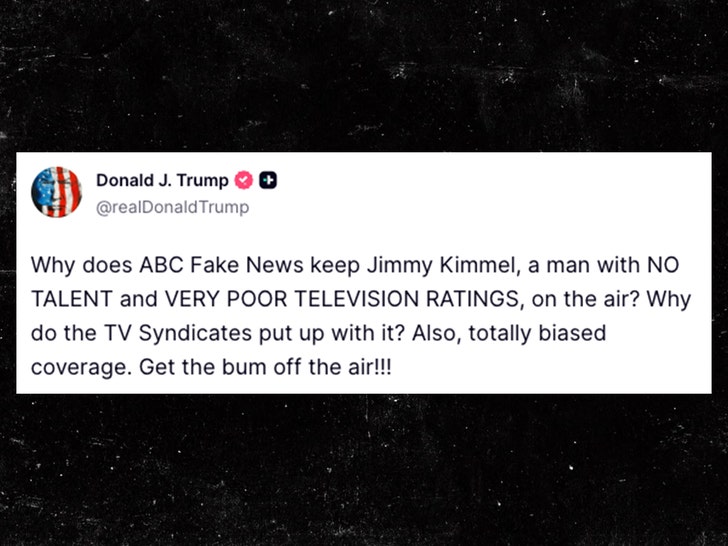 Donald Trump Jimmy Kimmel true Social Sub