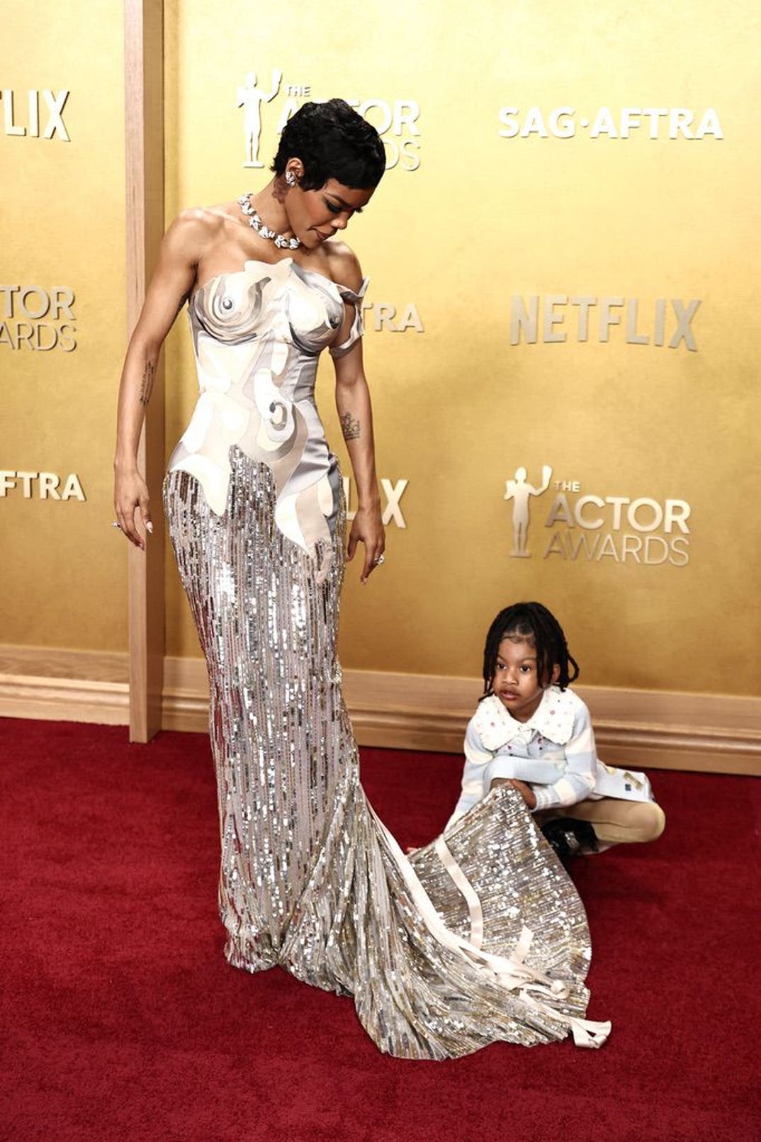 Teyana Taylor Rue Rose Shumpert 32nd Annual Actor Awards 5