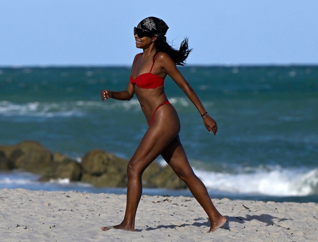 Gabrielle Union Cheeky Red Bikini 7